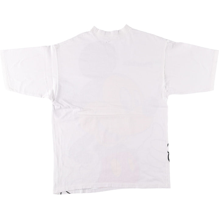 Vintage 90'S Mickey Mouse Large Print T-Shirt, Men's Size XL unclear white type Vintage Second Hand