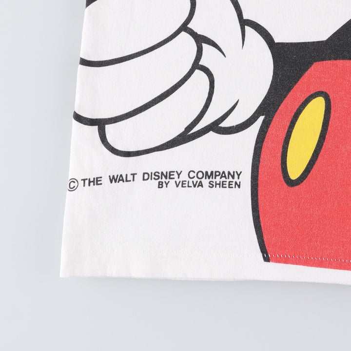 Vintage 90'S Mickey Mouse Large Print T-Shirt, Men's Size XL unclear white type Vintage Second Hand