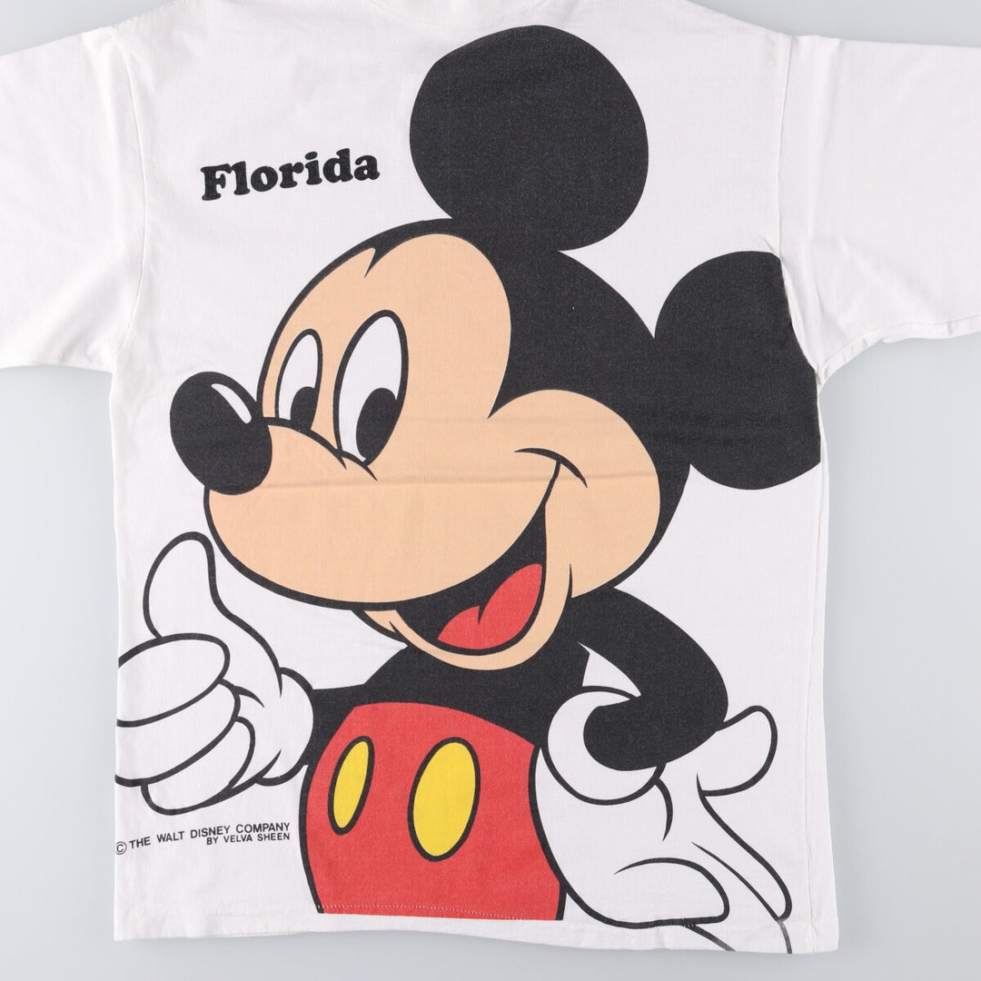Vintage 90'S Mickey Mouse Large Print T-Shirt, Men's Size XL unclear white type Vintage Second Hand