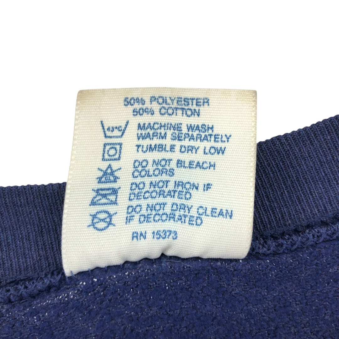 Vintage 1990'S Delta Penn State University college sweatshirt, made in the USA, men's size XXL polyester navy blue type Vintage Second Hand