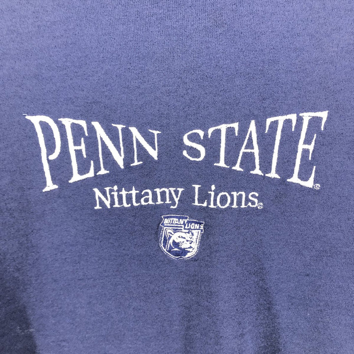 Vintage 1990'S Delta Penn State University college sweatshirt, made in the USA, men's size XXL polyester navy blue type Vintage Second Hand
