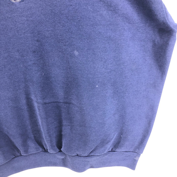 Vintage 1990'S Delta Penn State University college sweatshirt, made in the USA, men's size XXL polyester navy blue type Vintage Second Hand