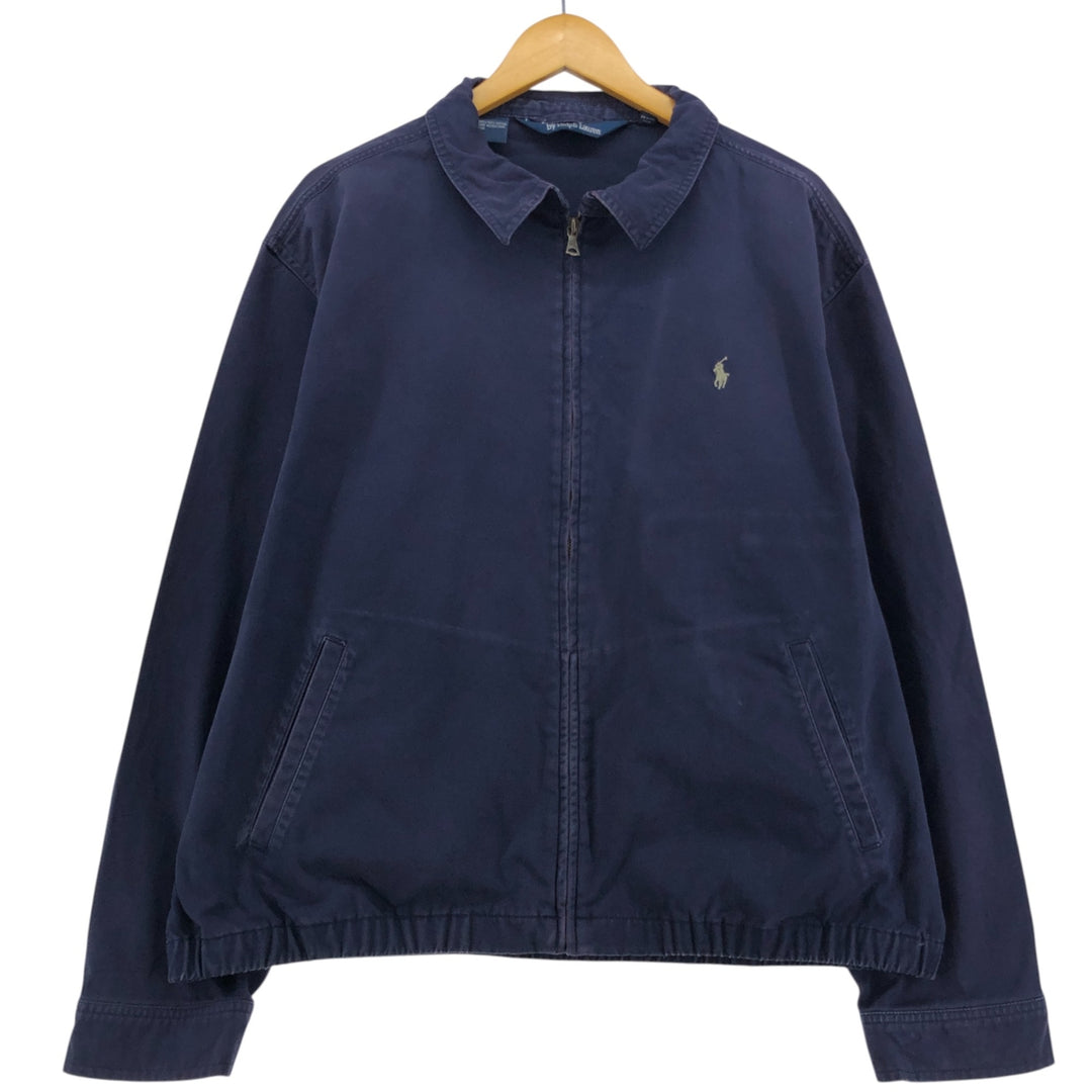 Ralph Lauren POLO by Ralph Lauren Swing Top Sports Jacket Men's XL cotton navy blue type Vintage Second Hand