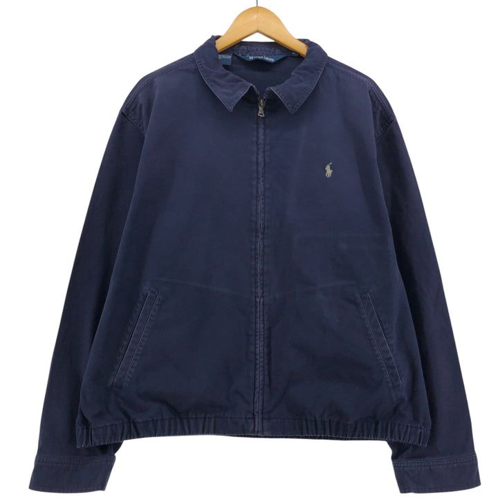 Ralph Lauren POLO by Ralph Lauren Swing Top Sports Jacket Men's XL cotton navy blue type Vintage Second Hand