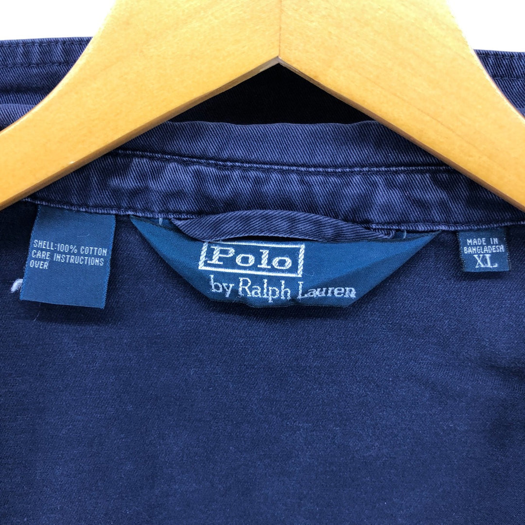 Ralph Lauren POLO by Ralph Lauren Swing Top Sports Jacket Men's XL cotton navy blue type Vintage Second Hand