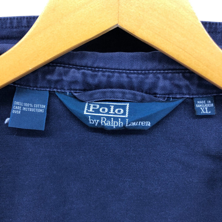 Ralph Lauren POLO by Ralph Lauren Swing Top Sports Jacket Men's XL cotton navy blue type Vintage Second Hand
