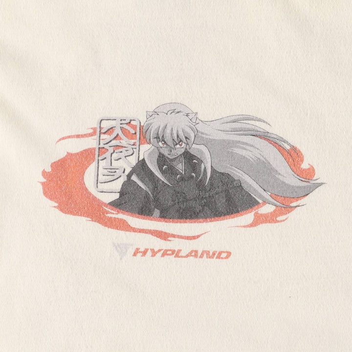 2000'S Inuyasha Anime Character Print T-Shirt, Men's Size Medium unclear yellow type Vintage Second Hand
