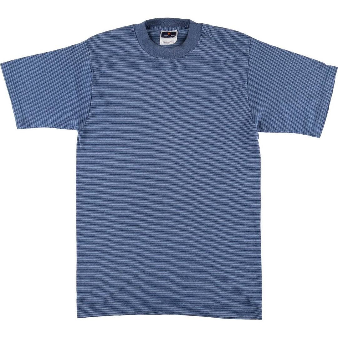 Puritan striped T-shirt, men's size M cotton blue type Vintage Second Hand