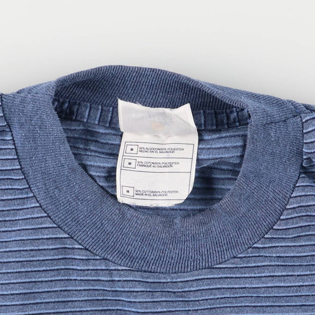 Puritan striped T-shirt, men's size M cotton blue type Vintage Second Hand
