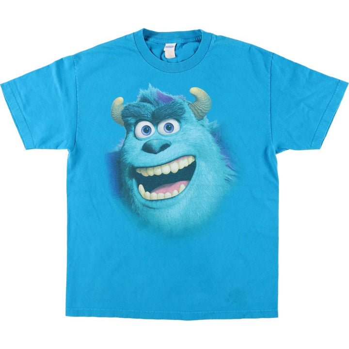 Pixar Monsters, Inc. University Sullivan Movie T-Shirt, Men's Size Large cotton Blue type light blue Vintage Second Hand
