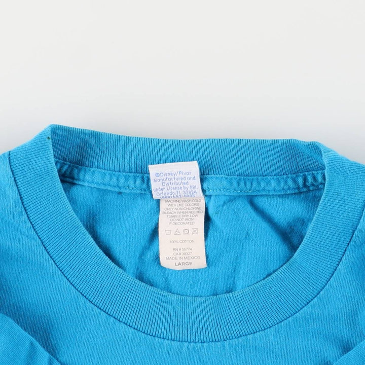 Pixar Monsters, Inc. University Sullivan Movie T-Shirt, Men's Size Large cotton Blue type light blue Vintage Second Hand