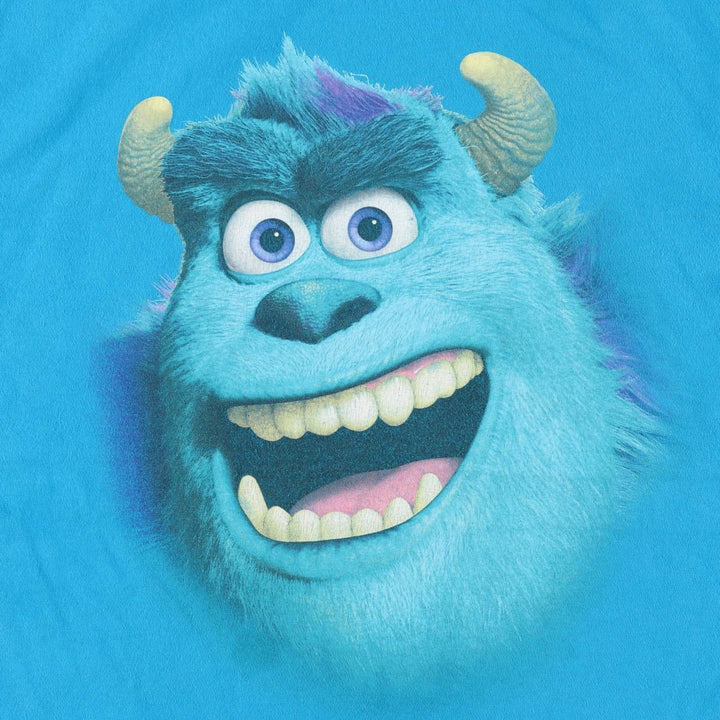Pixar Monsters, Inc. University Sullivan Movie T-Shirt, Men's Size Large cotton Blue type light blue Vintage Second Hand