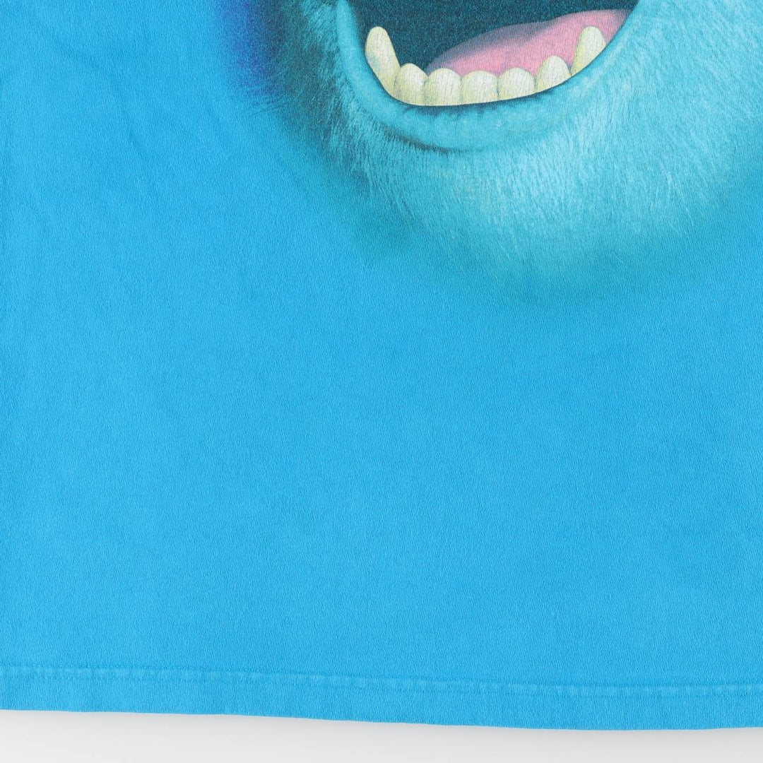 Pixar Monsters, Inc. University Sullivan Movie T-Shirt, Men's Size Large cotton Blue type light blue Vintage Second Hand