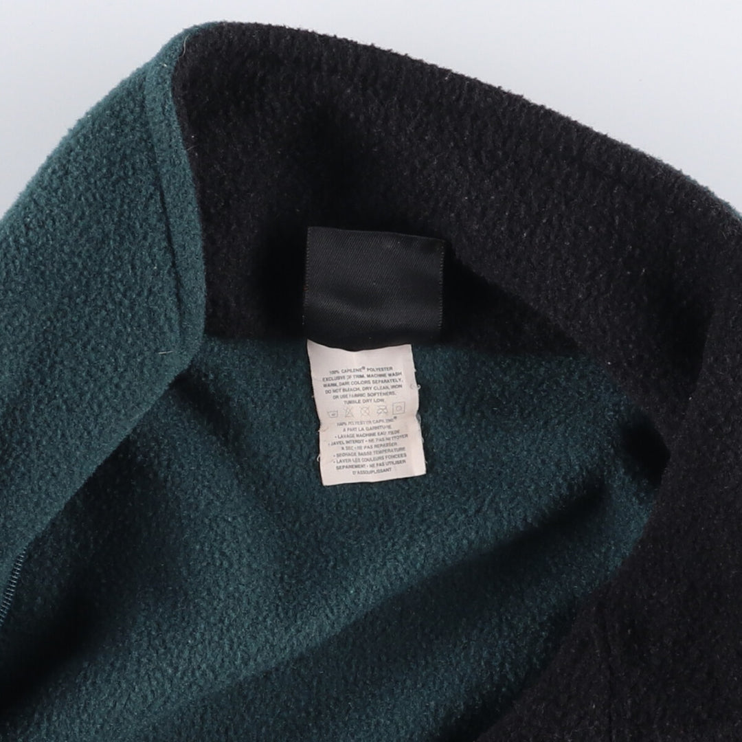 2000'S Patagonia Capilene 43470S6 Half-Zip Fleece Pullover, Made in USA, Men's Size Medium polyester Green type dark green Vintage Second Hand