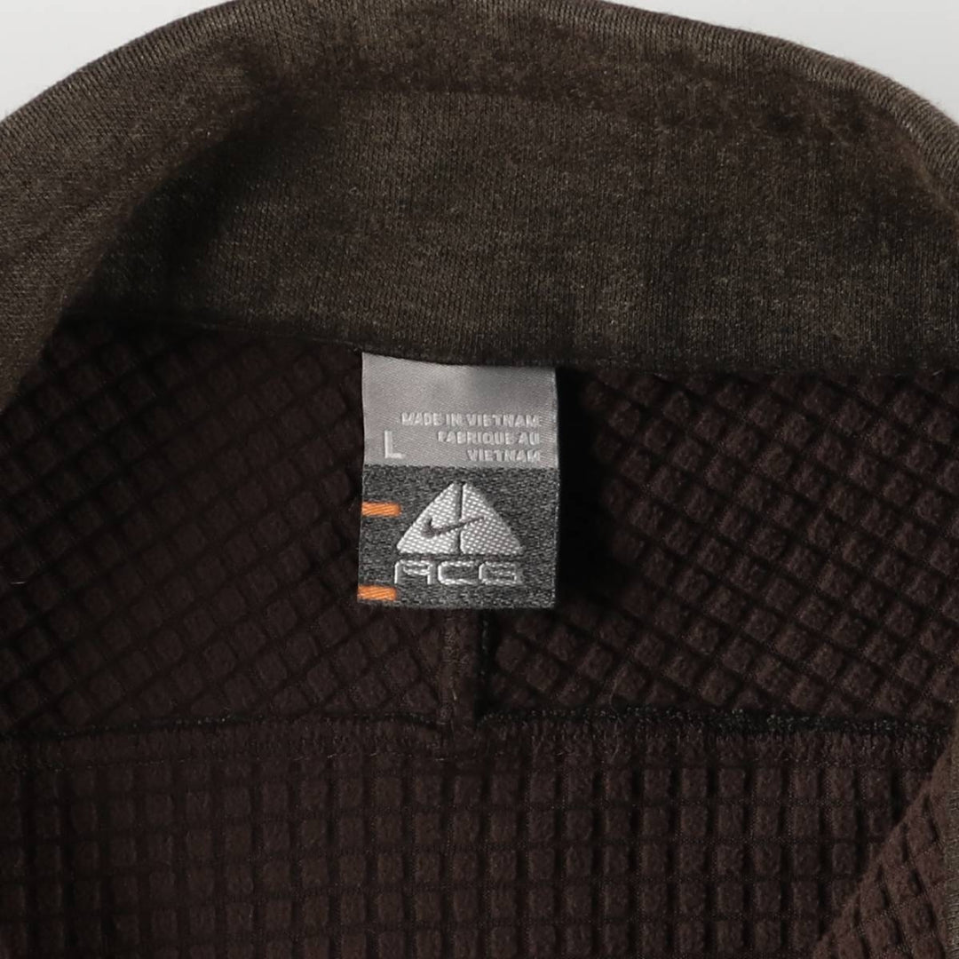 00'S Nike ACG fleece jacket, men's size L polyester brown type Vintage Second Hand