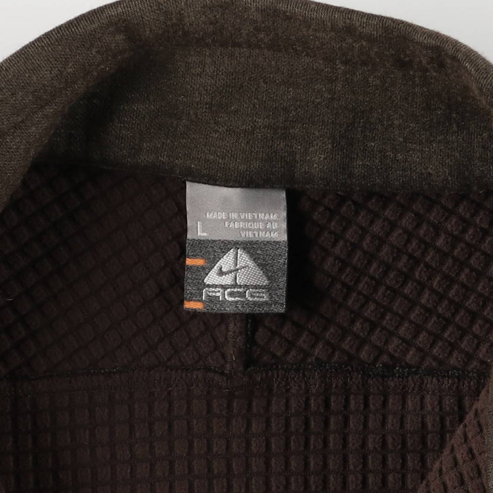 00'S Nike ACG fleece jacket, men's size L polyester brown type Vintage Second Hand