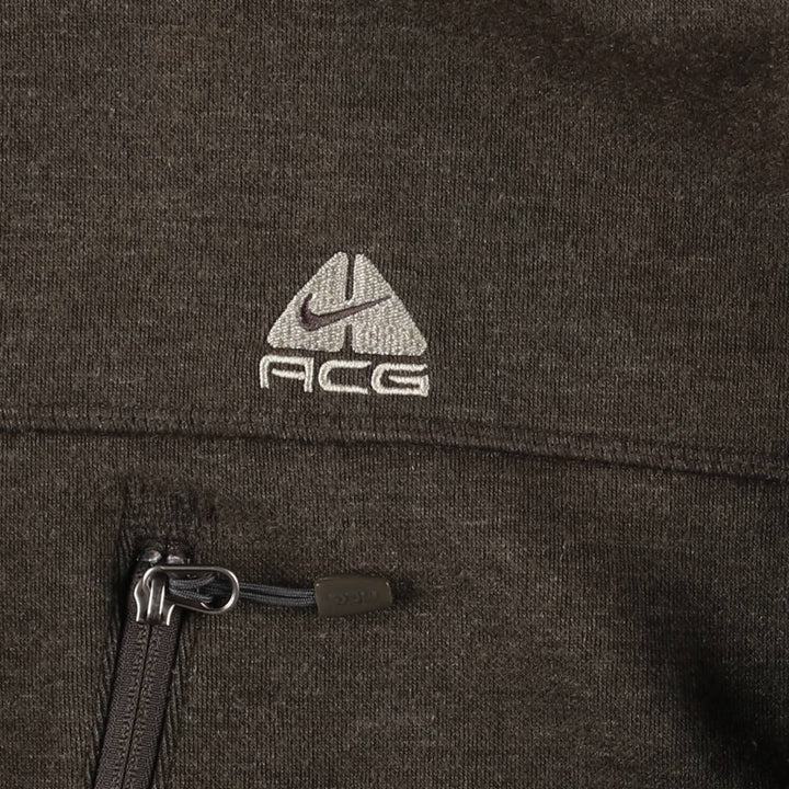 00'S Nike ACG fleece jacket, men's size L polyester brown type Vintage Second Hand