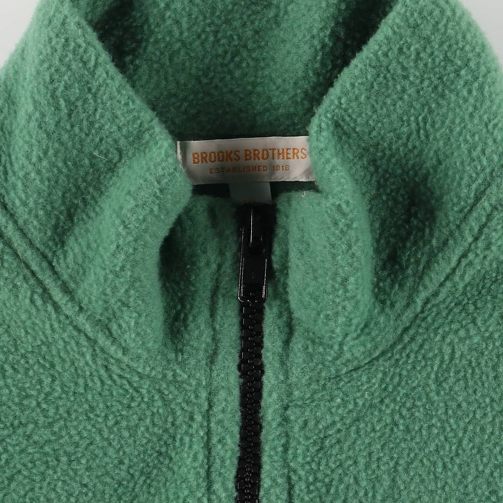 Vintage 80s-90'S Brooks Brothers Half-Zip Fleece Pullover, Made in USA, Men's XL polyester green type yellow green Vintage Second Hand