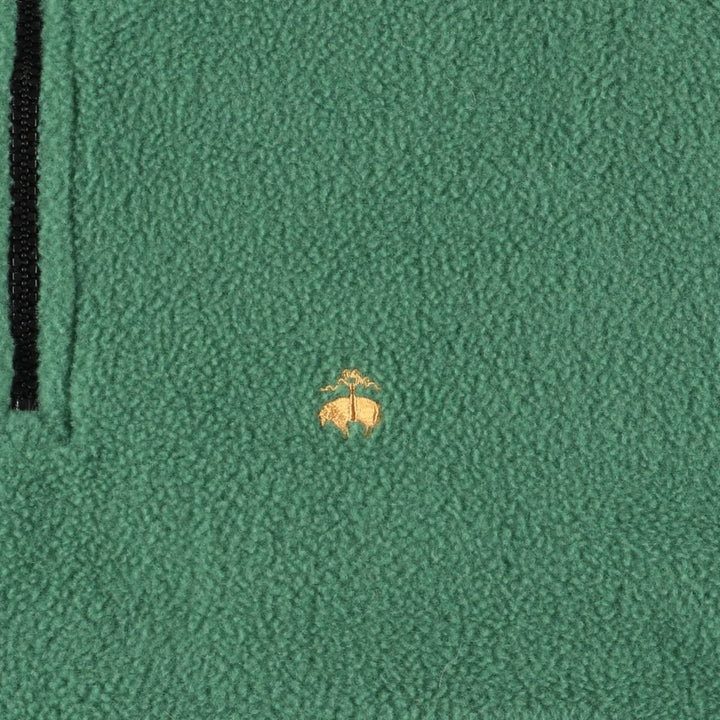 Vintage 80s-90'S Brooks Brothers Half-Zip Fleece Pullover, Made in USA, Men's XL polyester green type yellow green Vintage Second Hand