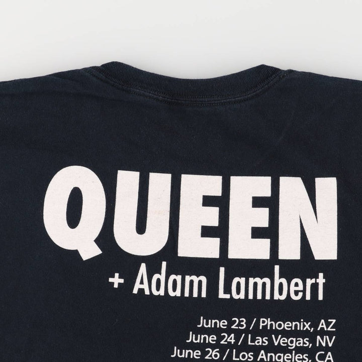 QUEEN Band T-shirt, Men's L size cotton black type Vintage Second Hand