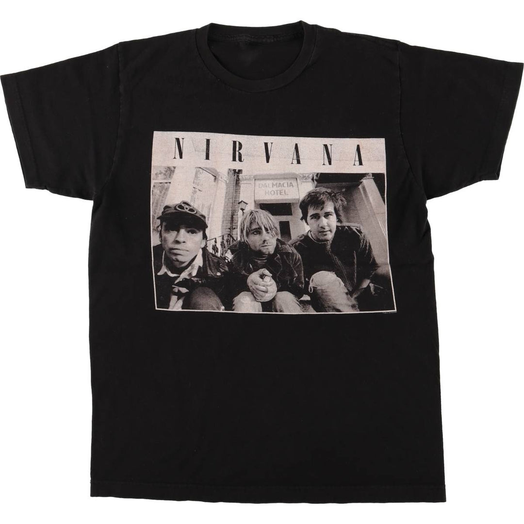 NIRVANA Nirvana Band T-shirt, Band T, Men's S size unclear black type Vintage Second Hand