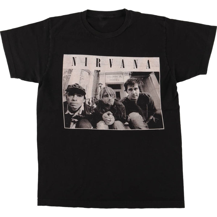 NIRVANA Nirvana Band T-shirt, Band T, Men's S size unclear black type Vintage Second Hand