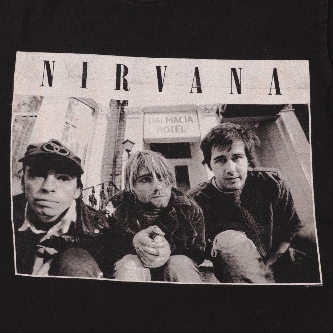 NIRVANA Nirvana Band T-shirt, Band T, Men's S size unclear black type Vintage Second Hand
