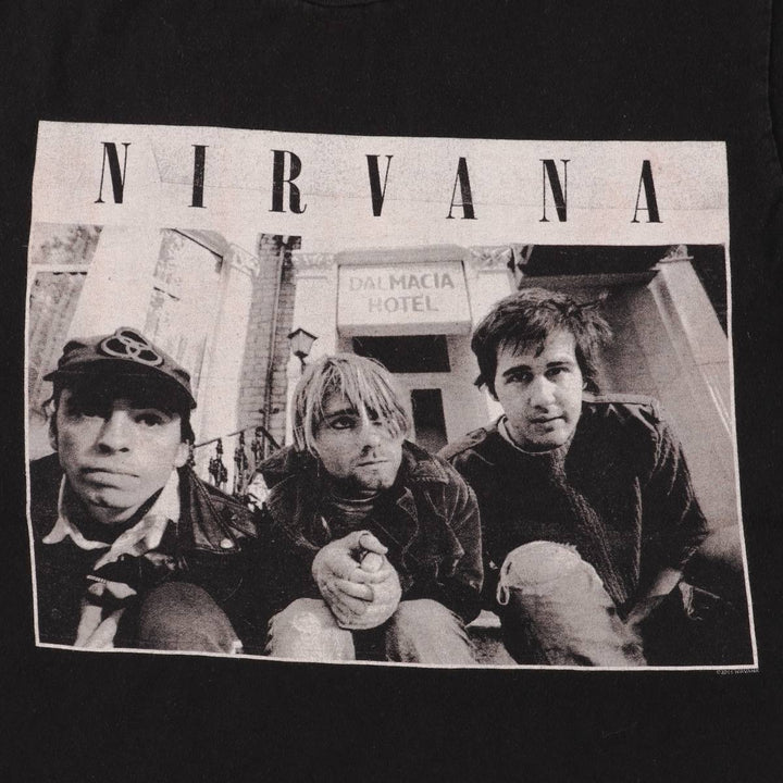 NIRVANA Nirvana Band T-shirt, Band T, Men's S size unclear black type Vintage Second Hand