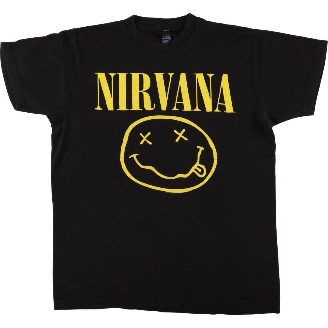 TULTEX NIRVANA Nirvana Band T-shirt, Men's M size cotton black type Vintage Second Hand