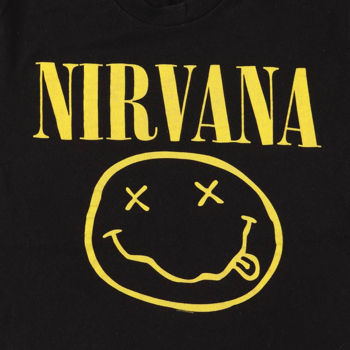 TULTEX NIRVANA Nirvana Band T-shirt, Men's M size cotton black type Vintage Second Hand