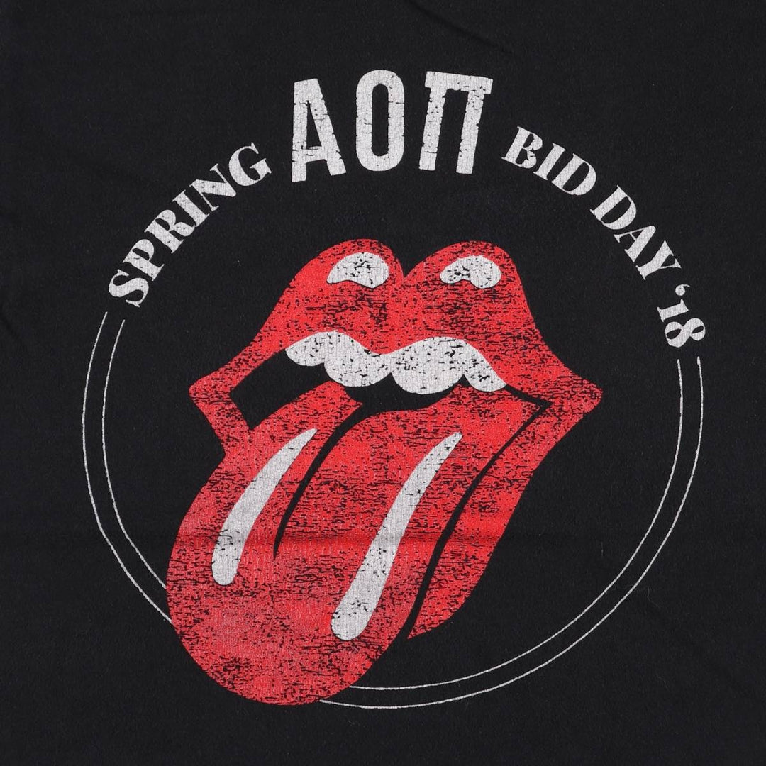 THE ROLLING STONES Band T-Shirt, Made in USA, Men's Size M cotton black type Vintage Second Hand