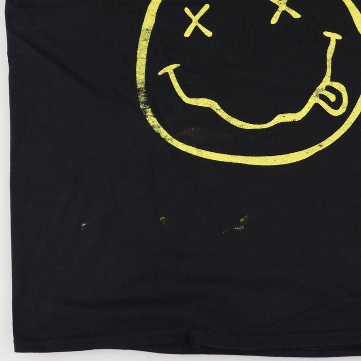 NIRVANA Nirvana Band T-shirt, Band T, Men's M size cotton black type Vintage Second Hand