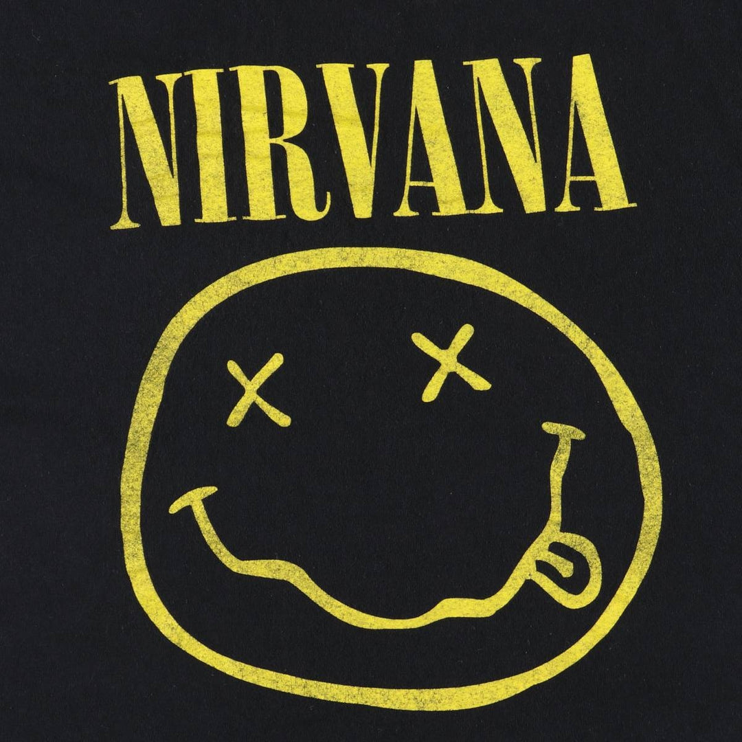 NIRVANA Nirvana Band T-shirt, Band T, Men's M size cotton black type Vintage Second Hand