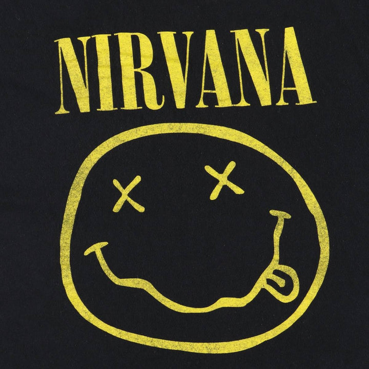 NIRVANA Nirvana Band T-shirt, Band T, Men's M size cotton black type Vintage Second Hand