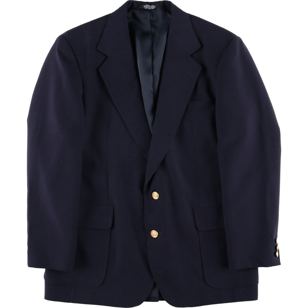 CLASSIC COLLECTION Navy Blazer Tailored Jacket Men's Size L polyester navy blue type Vintage Second Hand