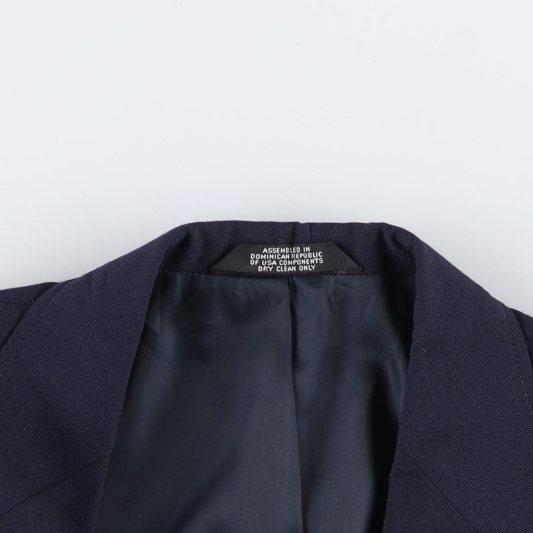 CLASSIC COLLECTION Navy Blazer Tailored Jacket Men's Size L polyester navy blue type Vintage Second Hand