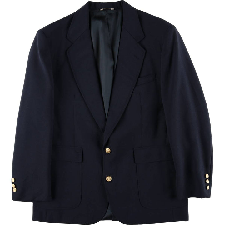 WALL STREET COLLECTION Navy Blazer, Tailored Jacket, Made in USA, Men's Size L unclear navy blue type Vintage Second Hand