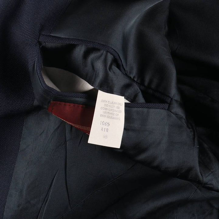 WALL STREET COLLECTION Navy Blazer, Tailored Jacket, Made in USA, Men's Size L unclear navy blue type Vintage Second Hand