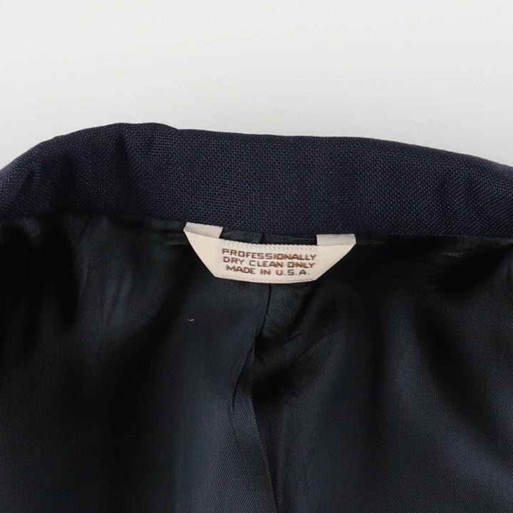 WALL STREET COLLECTION Navy Blazer, Tailored Jacket, Made in USA, Men's Size L unclear navy blue type Vintage Second Hand