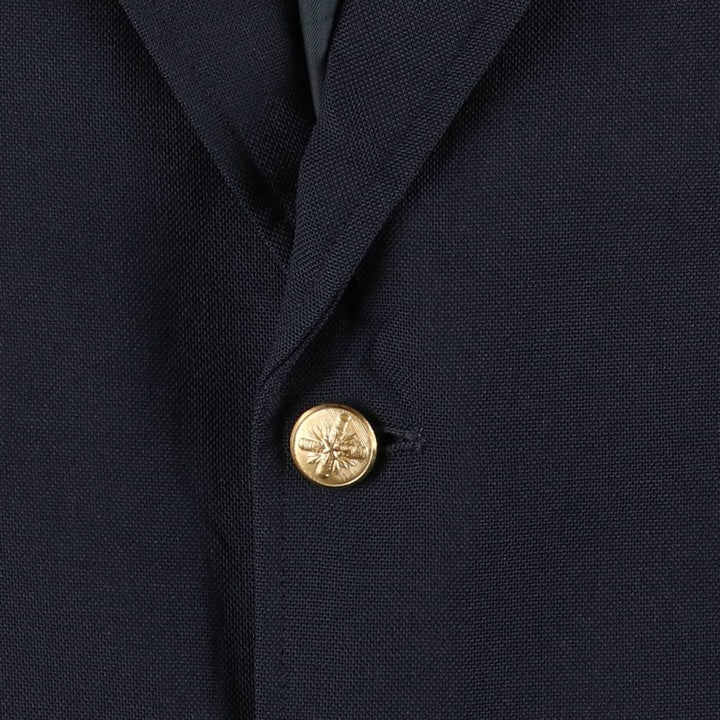 WALL STREET COLLECTION Navy Blazer, Tailored Jacket, Made in USA, Men's Size L unclear navy blue type Vintage Second Hand