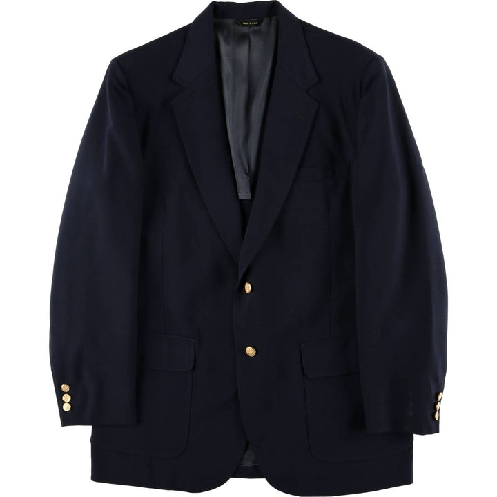 90'S Stafford Navy Blazer, Tailored Jacket, Made in USA, Men's Size L unclear navy blue type Vintage Second Hand