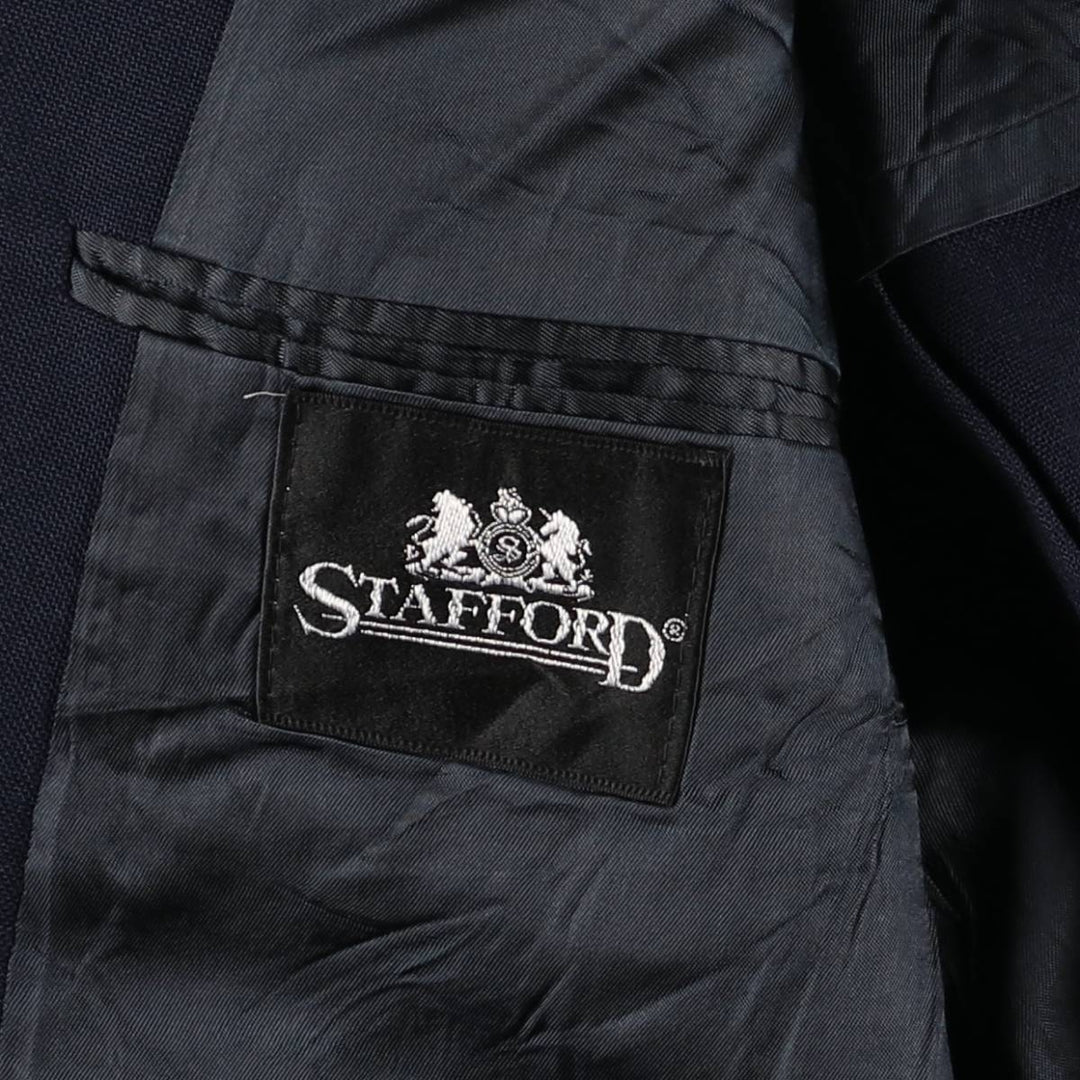 90'S Stafford Navy Blazer, Tailored Jacket, Made in USA, Men's Size L unclear navy blue type Vintage Second Hand