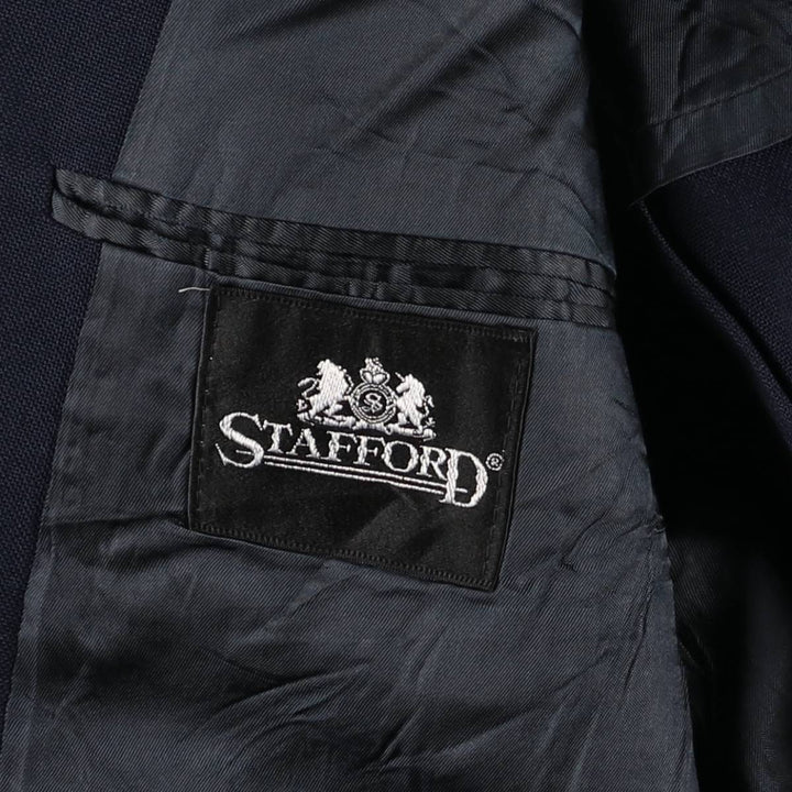 90'S Stafford Navy Blazer, Tailored Jacket, Made in USA, Men's Size L unclear navy blue type Vintage Second Hand