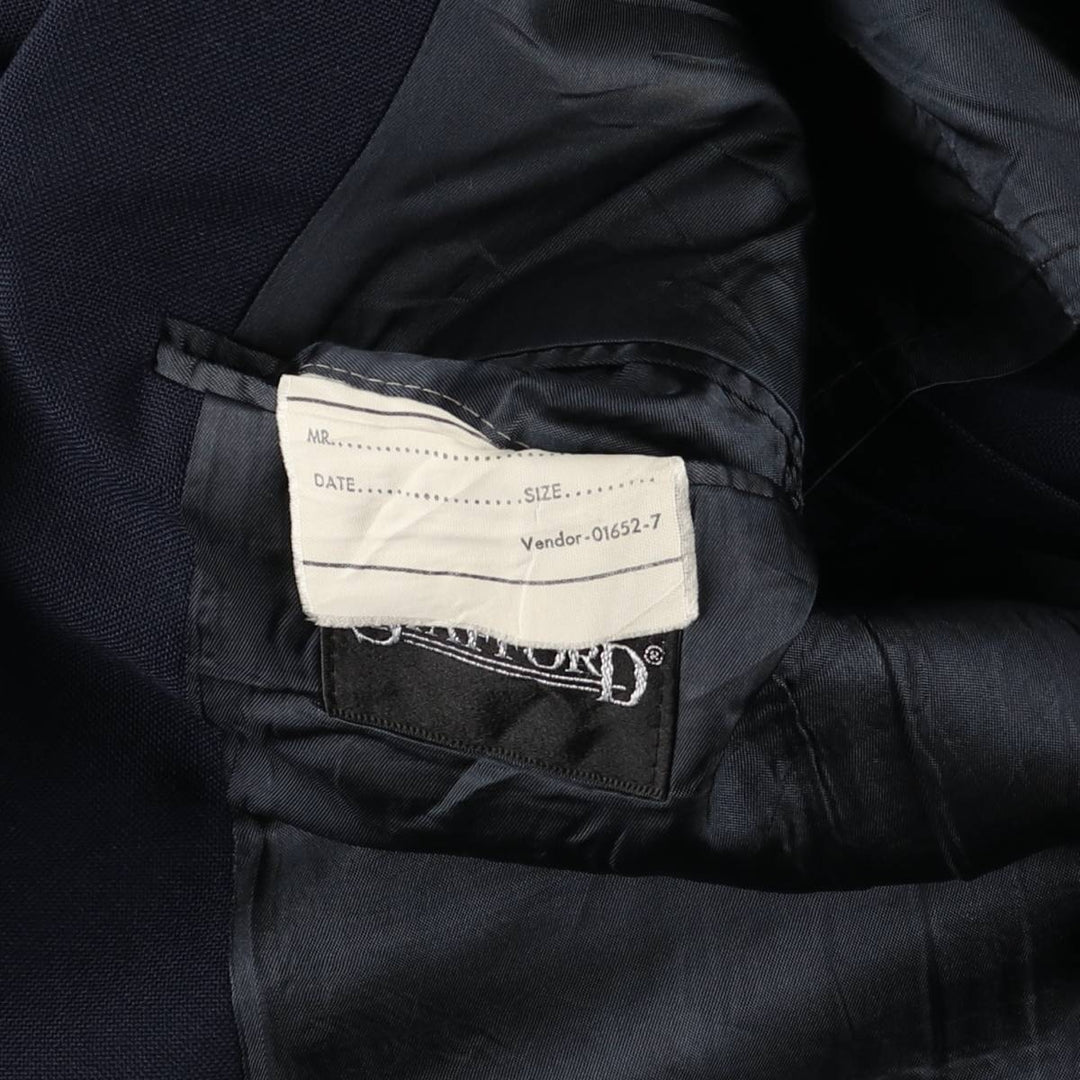 90'S Stafford Navy Blazer, Tailored Jacket, Made in USA, Men's Size L unclear navy blue type Vintage Second Hand