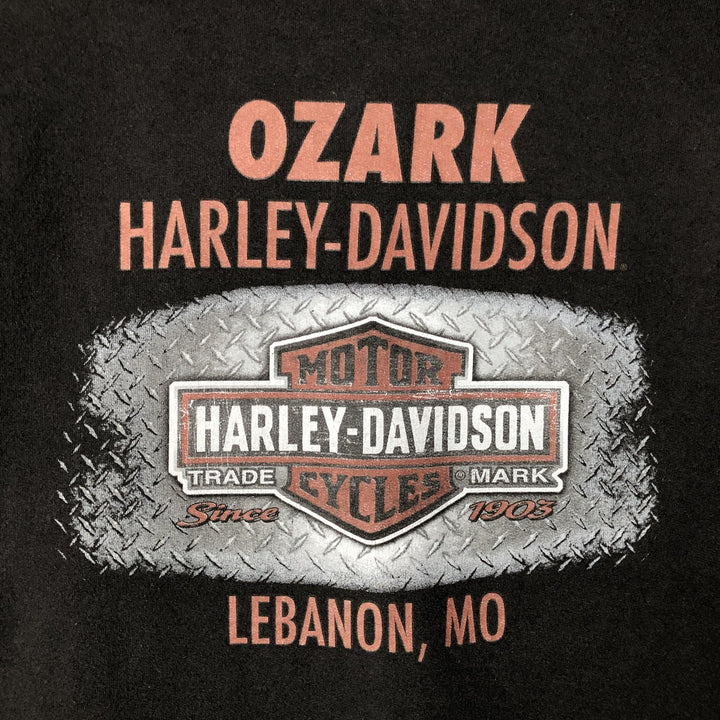 Harley-Davidson Fire Pattern Full-Zip Sweatshirt, Men's Size Small cotton black type Vintage Second Hand