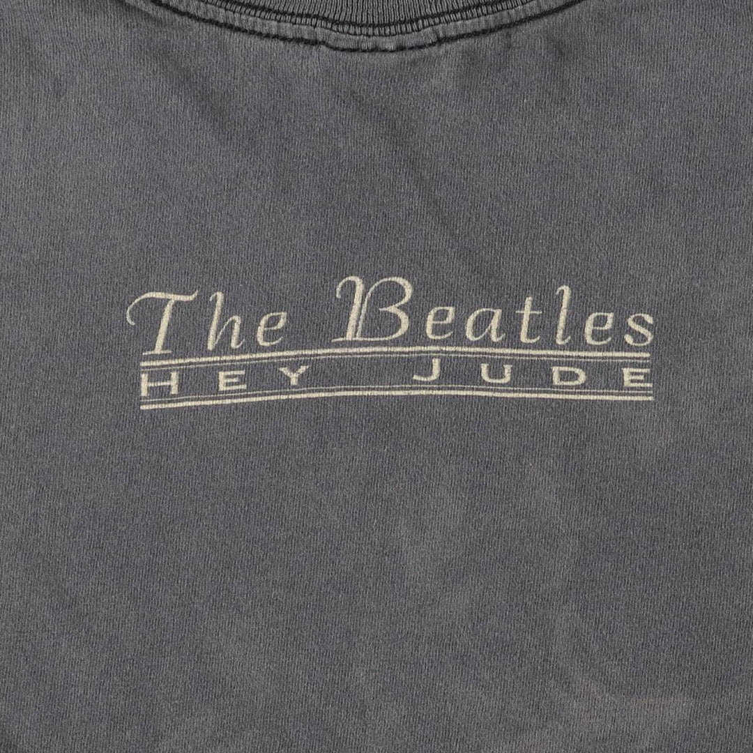 Gildan The Beatles Band T-Shirt, Men's Size Medium cotton Charcoal Vintage Second Hand