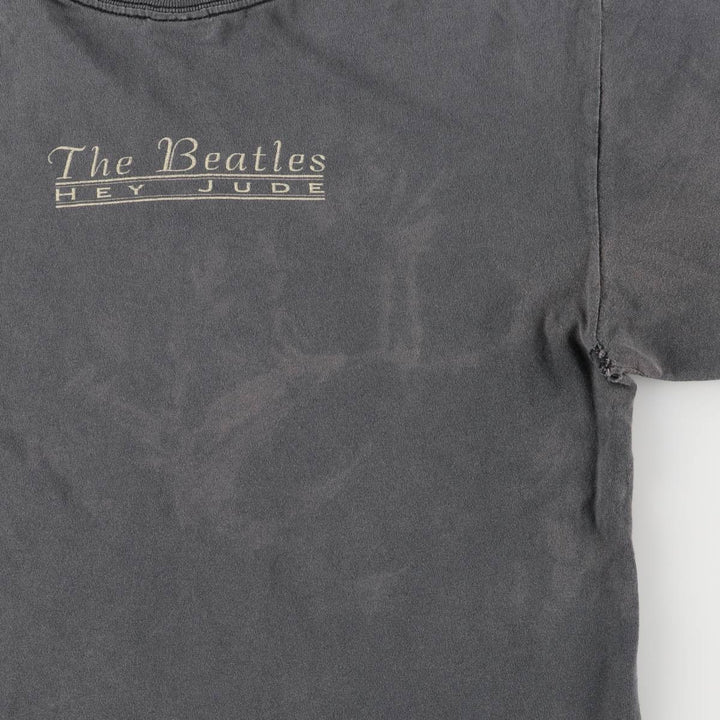 Gildan The Beatles Band T-Shirt, Men's Size Medium cotton Charcoal Vintage Second Hand