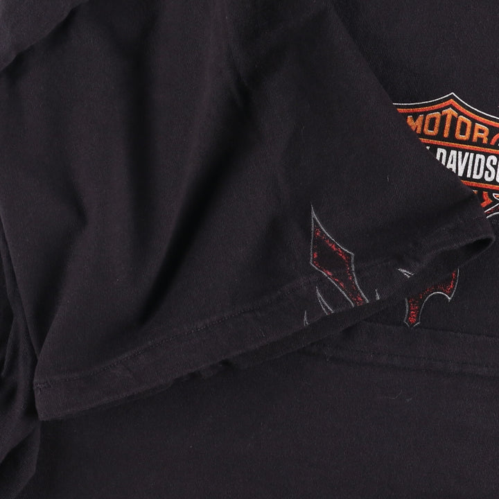2000'S Harley-Davidson Tribal Motorcycle T-Shirt, Made in USA, Men's XXL cotton black type Vintage Second Hand