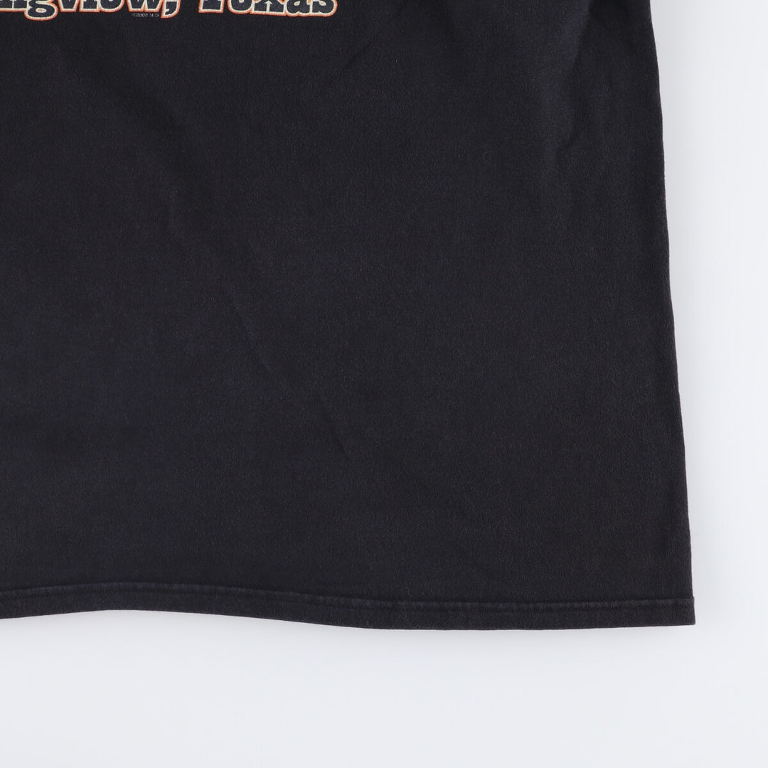 00'S Harley-Davidson Eagle Pattern Motorcycle Bike T-shirt Men's XXL cotton black type Vintage Second Hand
