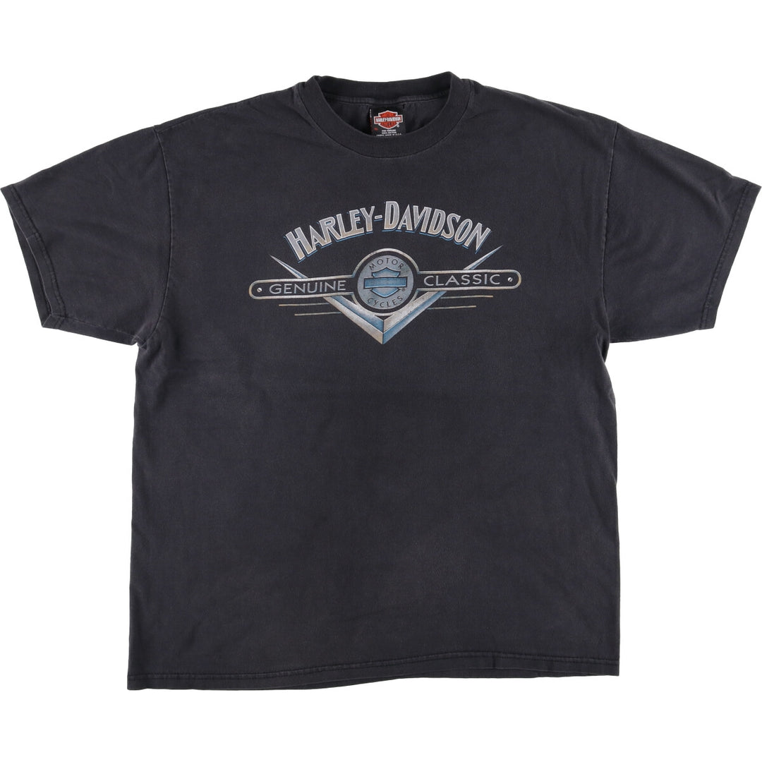 Harley-Davidson Motorcycle Bike T-shirt, Men's XL size cotton black type Vintage Second Hand